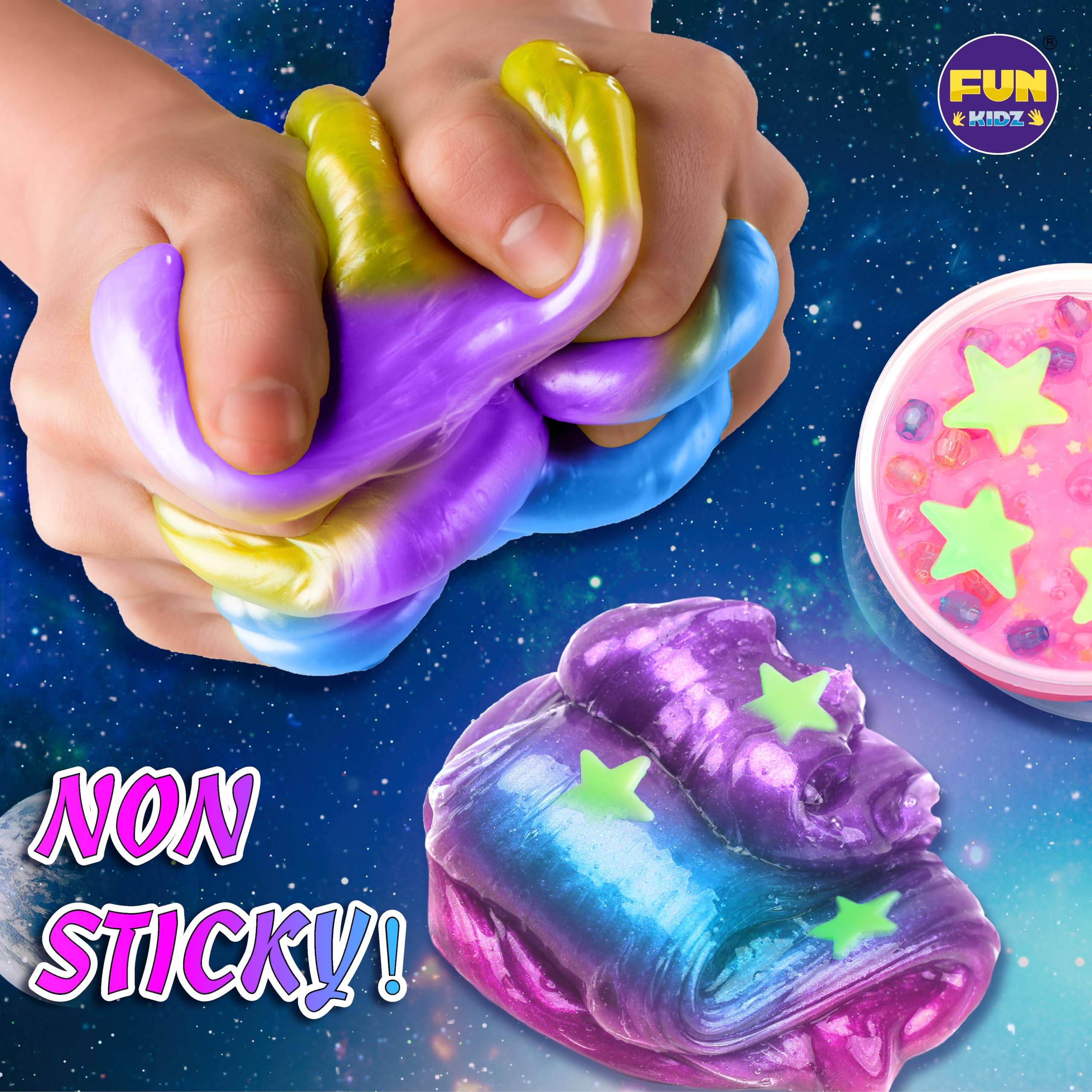 FUN KIDZ stress relief slime in action for calm focus