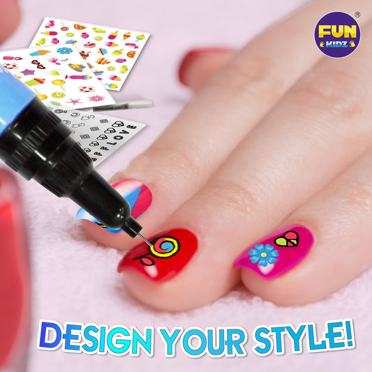FUN KIDZ ultimate 315pcs set provides a complete at-home nail studio.