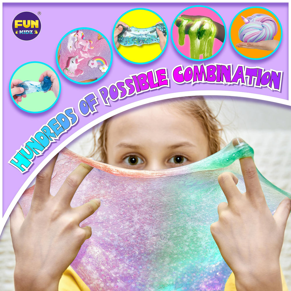 FUN KIDZ Unicorn Charms Add-Ins add magical accents for creative slime projects