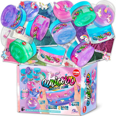 Funkidz Unicorn Slime Kit 8-pack for creative play and party favors.