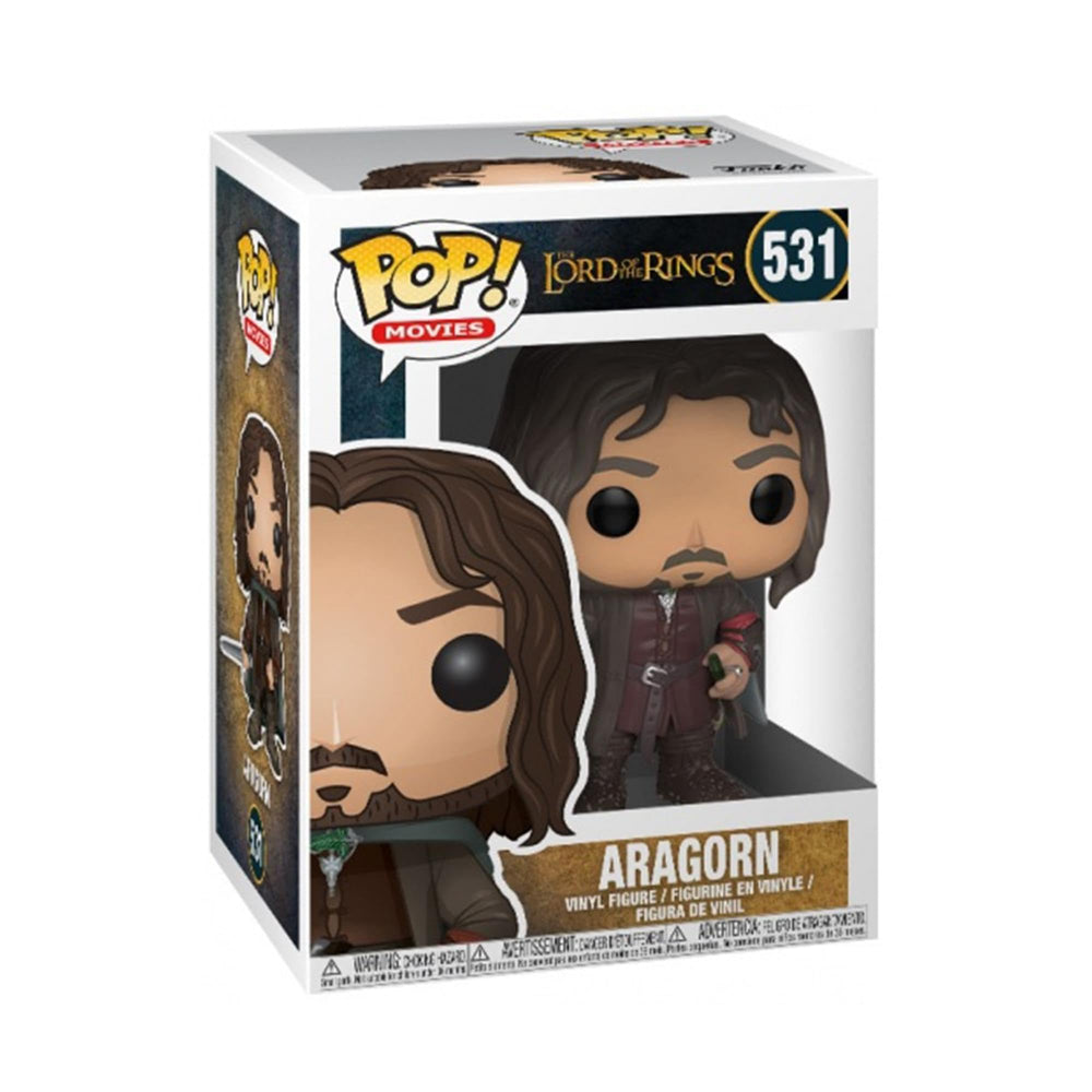 Funko POP Aragorn brown-collectible, ideal for display alongside other figures.