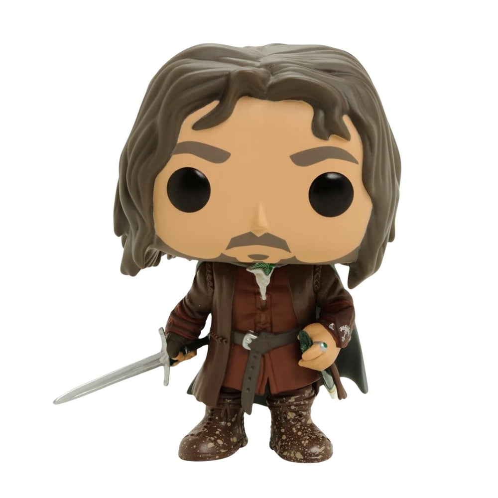 Funko POP Aragorn brown-hero pose, adds character to your collectibles.