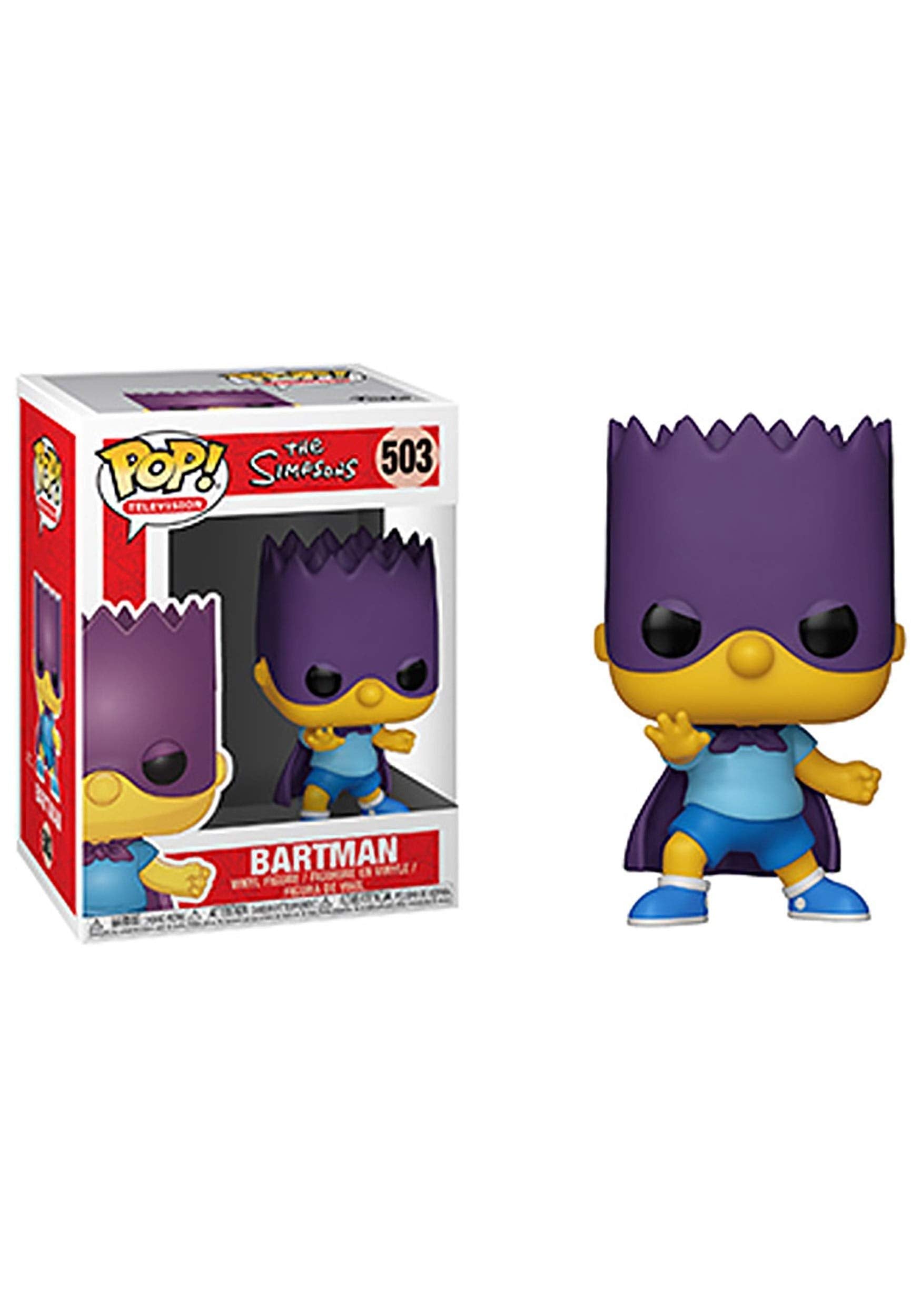 Funko Bart-Bartman figure with vibrant multicolor vinyl, ideal for shelf or desk display