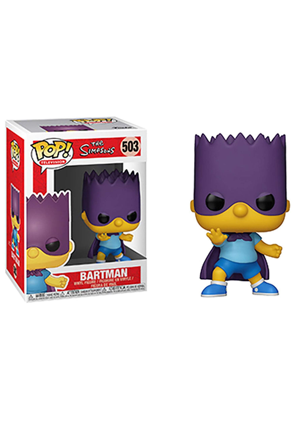 Funko Bart-Bartman figure with vibrant multicolor vinyl, ideal for shelf or desk display