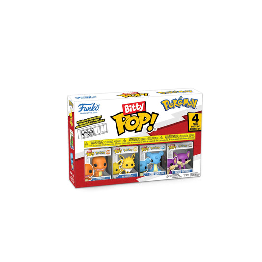 Funko Bitty Charmander front view, tiny display-friendly Pokemon figure for shelves.