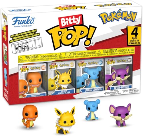 Funko Bitty Charmander side view, compact decor piece for desks.