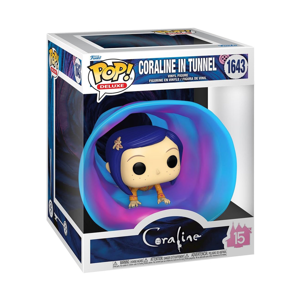 Funko Coraline Deluxe figure in tunnel pose for striking display and collection appeal