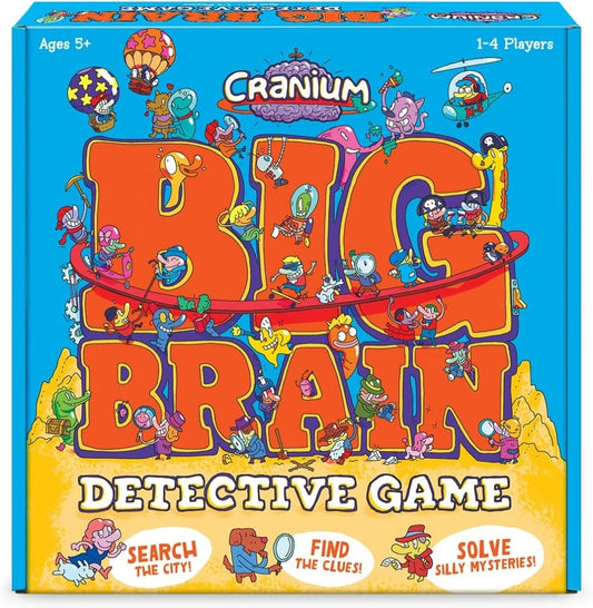 Funko Cranium Big Brain Detective Game map illustration for immersive cooperative clues that boost family fun.