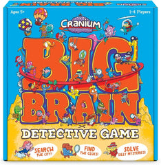 Funko Cranium Big Brain Detective Game map illustration for immersive cooperative clues that boost family fun.