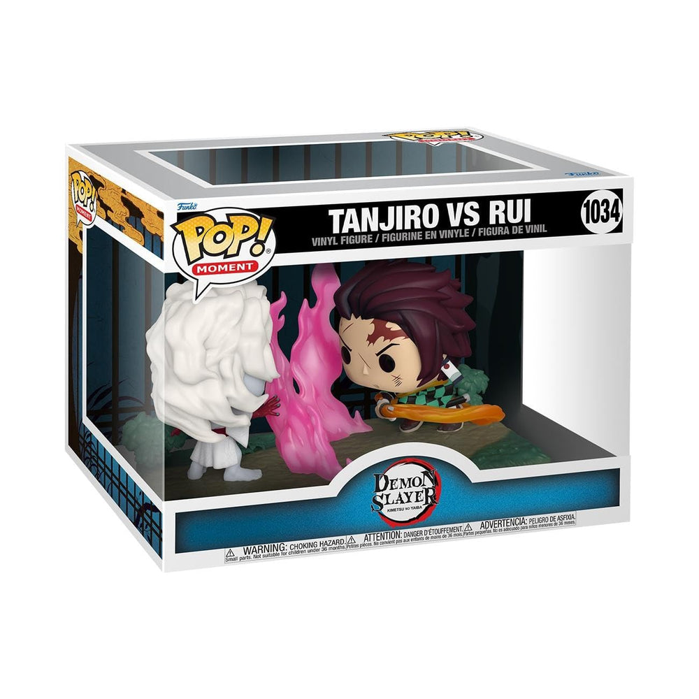 Funko Pop! Moment Demon Slayer Tanjiro vs Rui figure for display