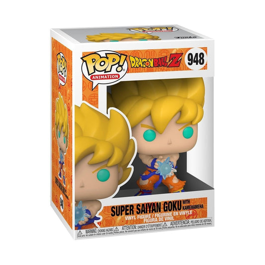 Funko Dragon Ball Z SS Goku Kamehameha Wave figure ready for display.