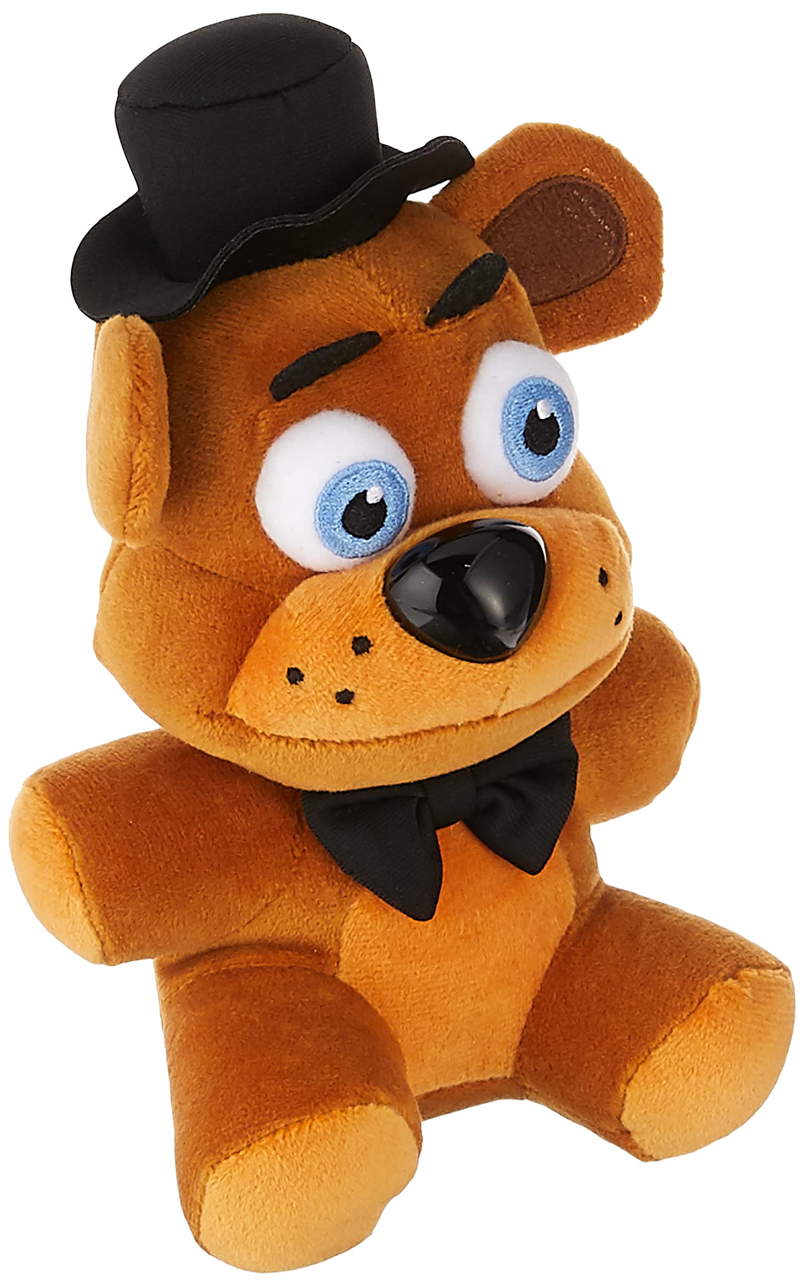 Funko Fazbear plush displayed on a shelf, ideal for fans and collectors.