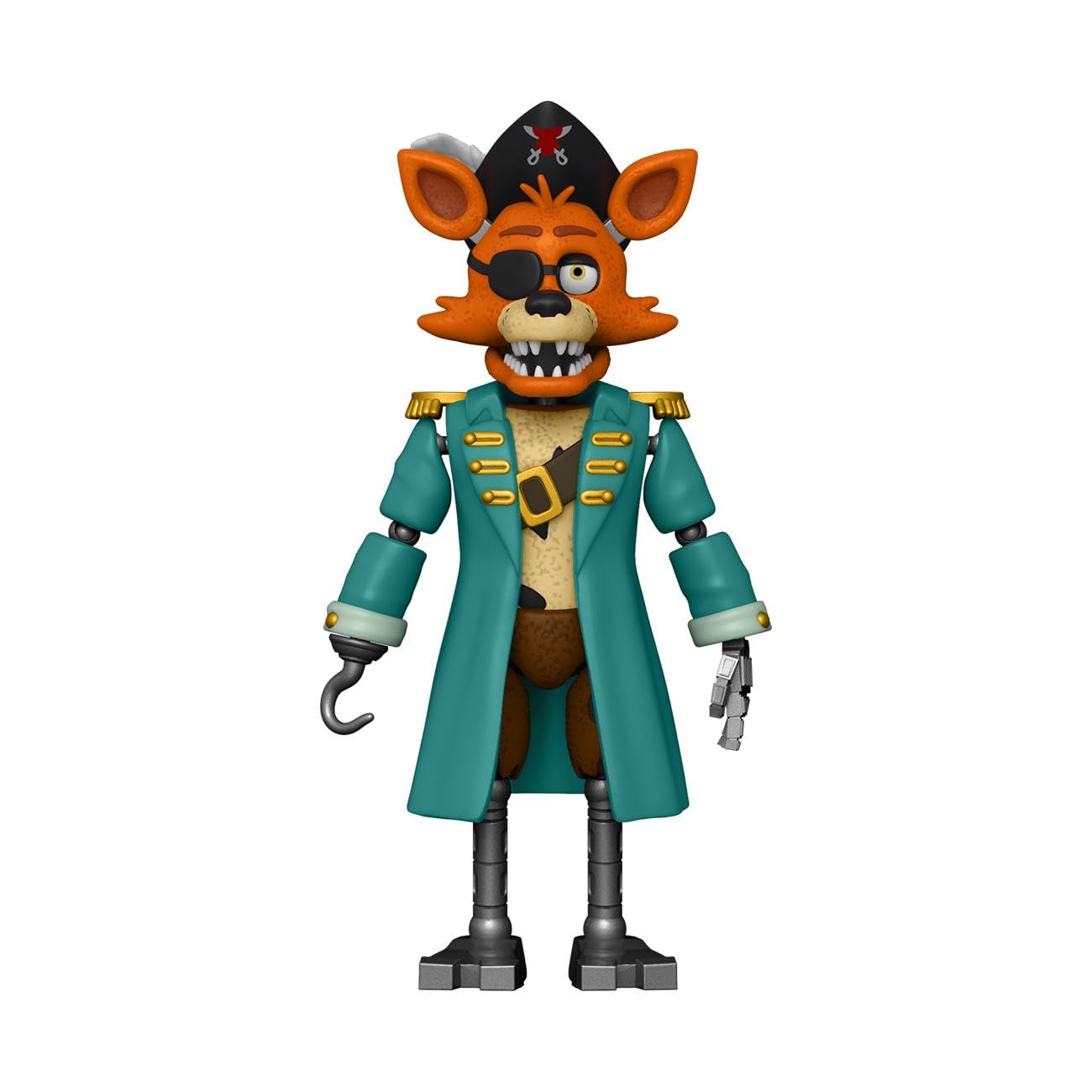 Funko FNAF Dreadbear Captain Foxy figure side profile, dynamic pose for shelf display.