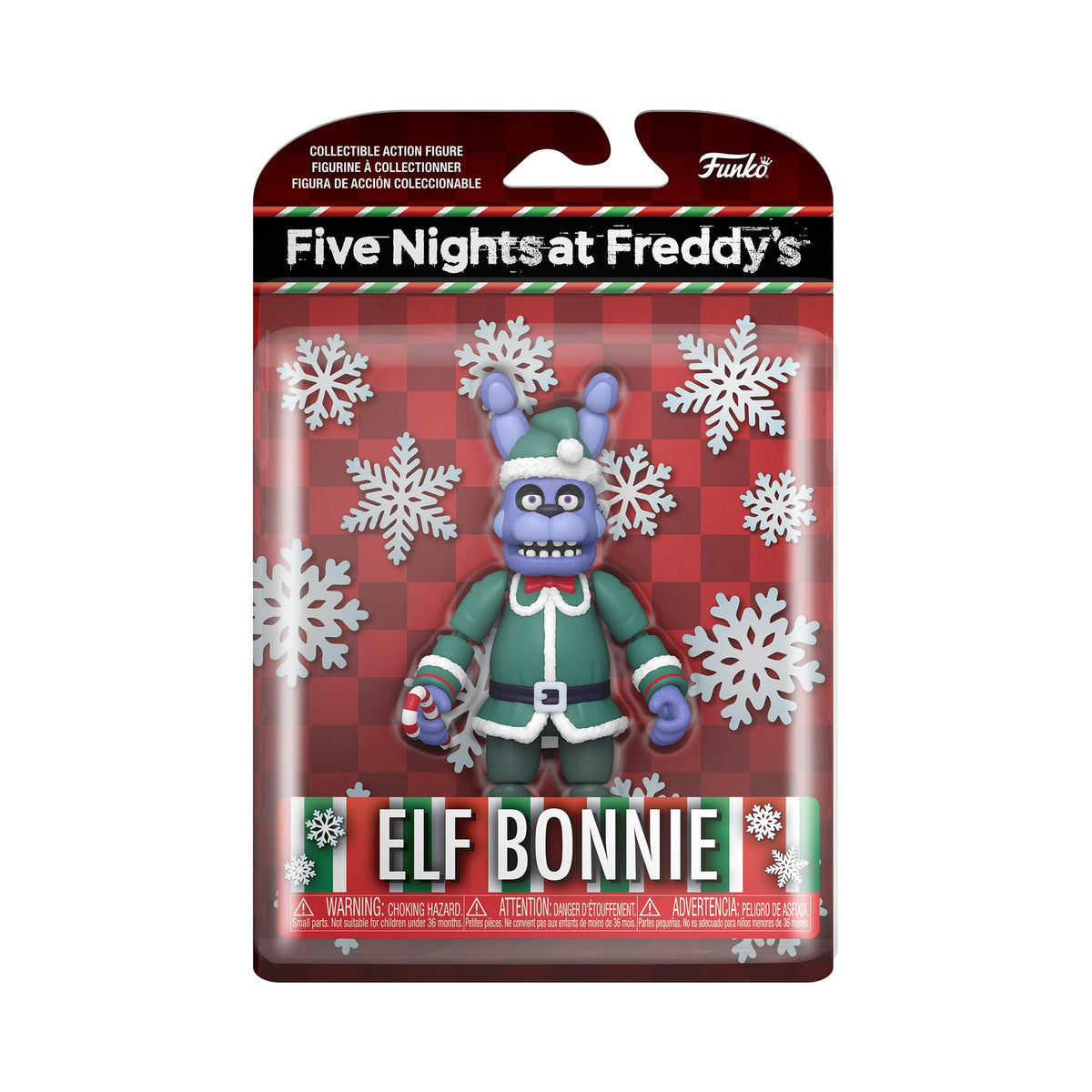 Funko FNAF Holiday Bonnie the Rabbit front view figure for display and collection