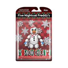 Funko FNAF Holiday Chica chicken figure front view for display.