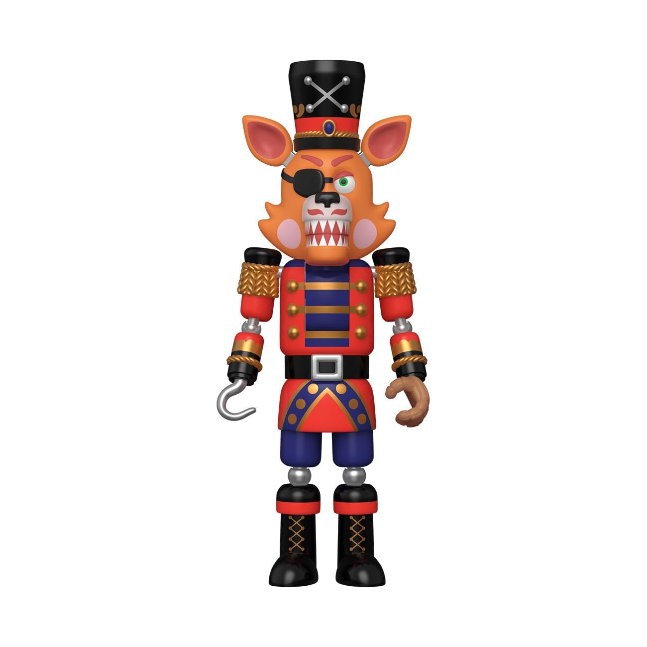 Funko FNAF Nutcracker Foxy side view, great for shelf visibility.