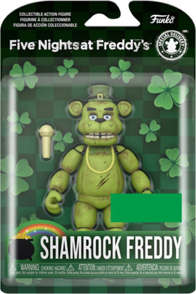 Funko Shamrock Freddy action figure plush with articulation for dynamic posing