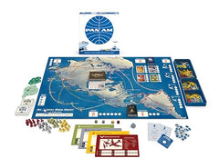 Funko Games Pan Am box contents laid out for quick setup