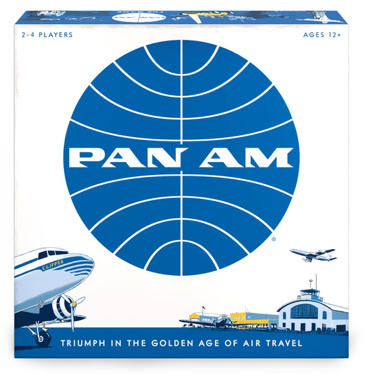 Funko Games Pan Am board game cover showing retro glamour for family game night