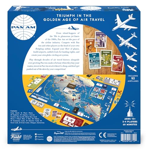 Funko Games Pan Am game board with map-style layout for route planning