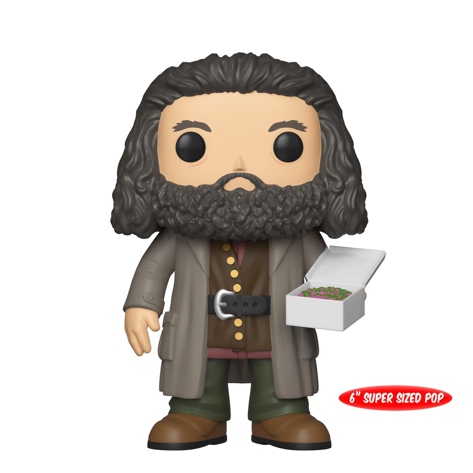 Funko Pop! Harry Potter Hagrid with Cake close-up shows colorful cake detail for display.