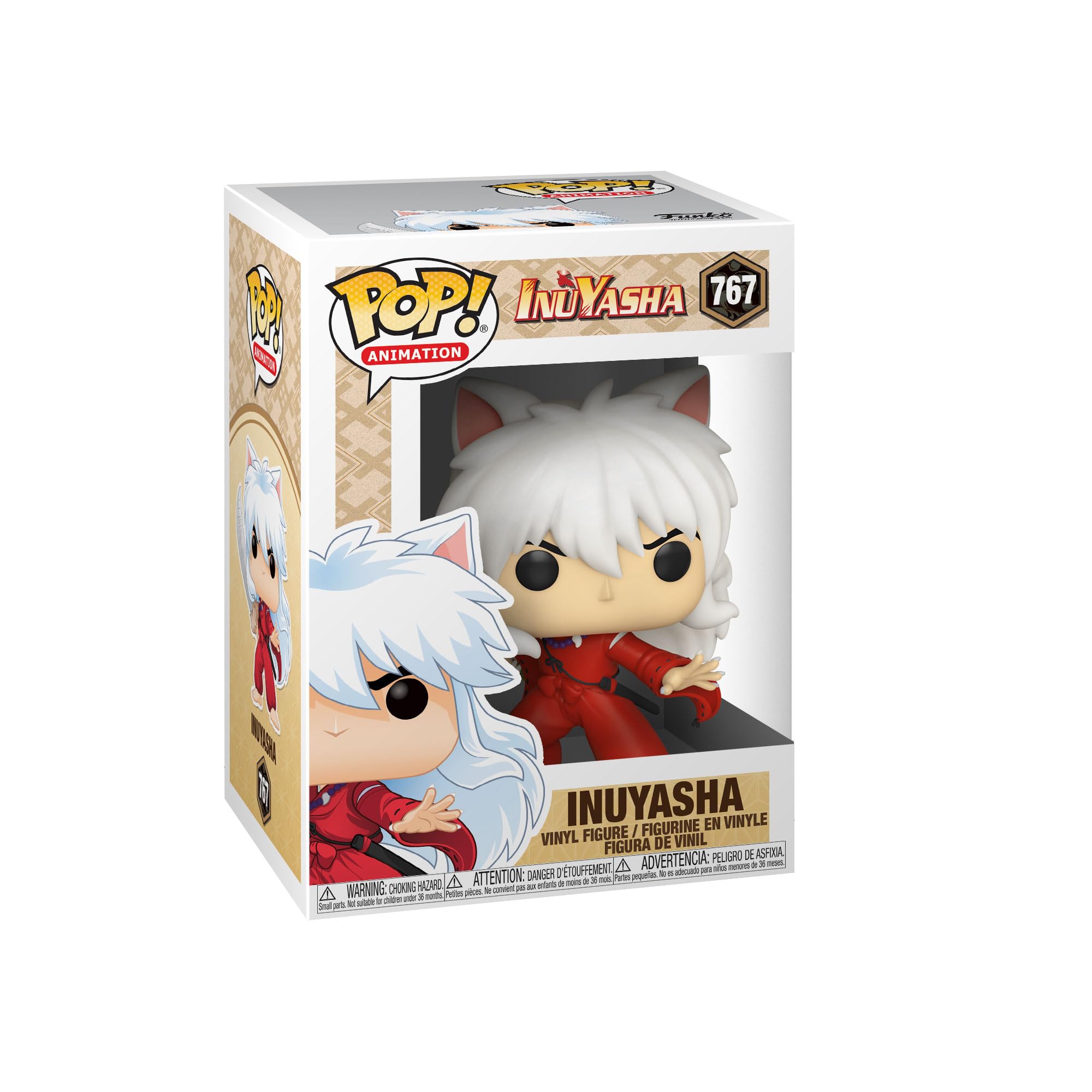Funko Inuyasha POP figure front view, ideal for display on shelves.