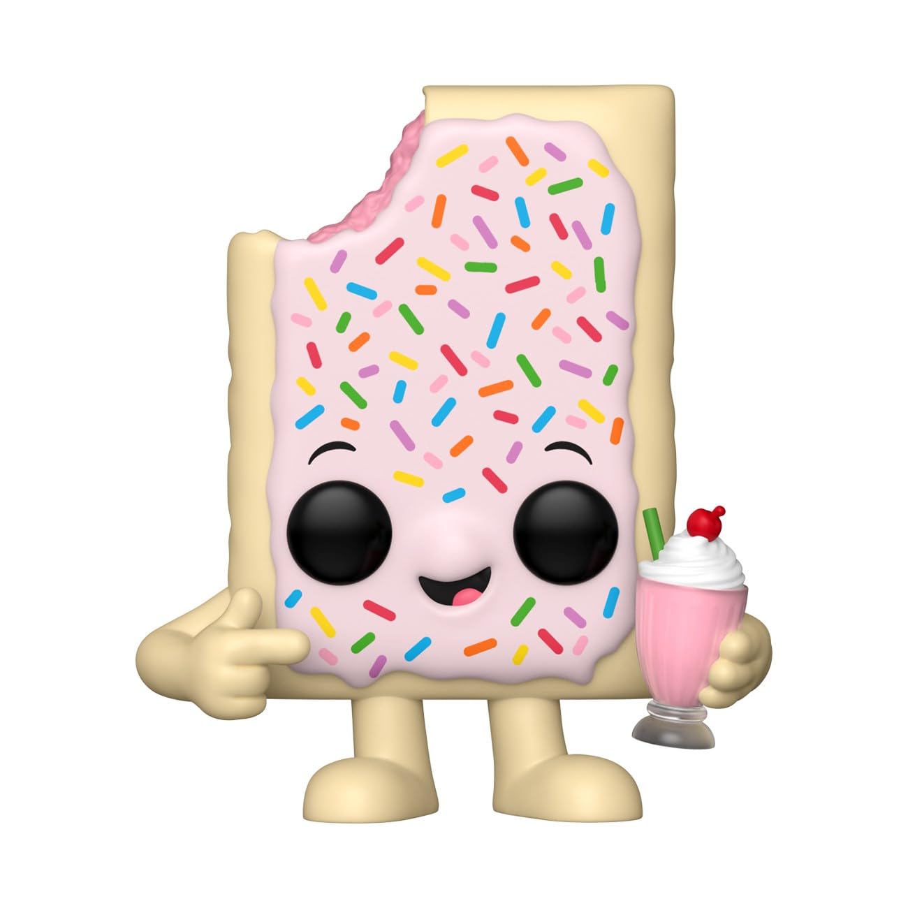 Funko Kellogg's Pop-Tarts mascot strawberry milkshake, side view, great for desk collections