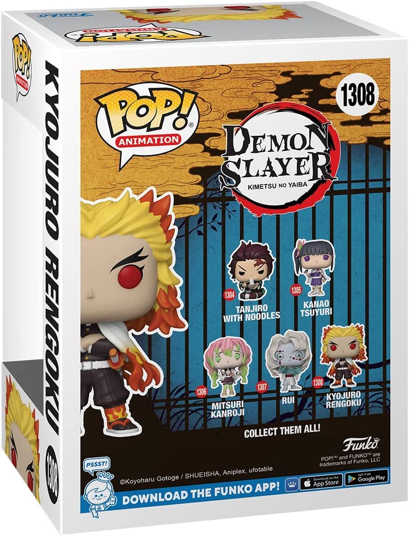 Funko Kyojuro Rengoku acid-free protector protecting the figure.