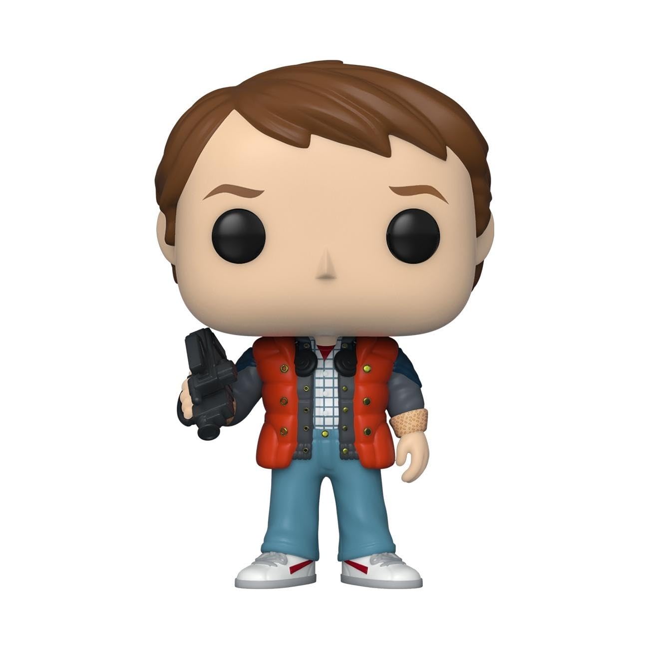 Funko Marty Puffy Vest figure in display box for safe display.