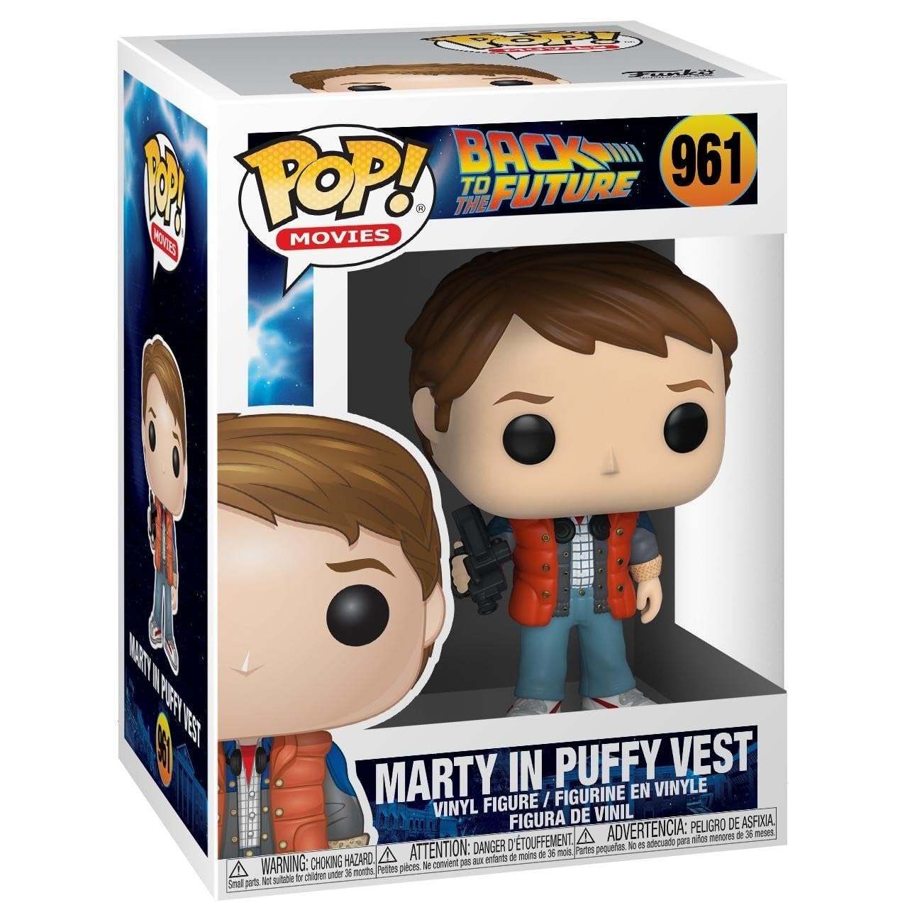 Funko Marty Puffy Vest figure in front view for standout display.