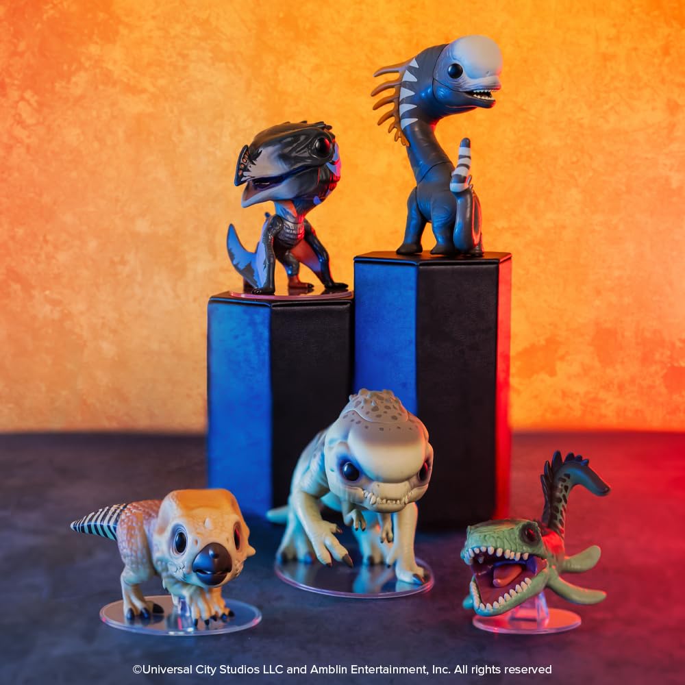 Close-up of textured vinyl on Funko Mosasaurus for durable finish