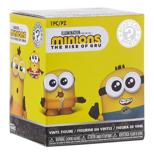 Funko Mystery Minis Minions Rise of Gru multicolor front view, collectible toy figure