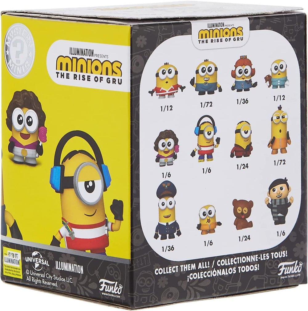 Funko Mystery Minis Minions Rise of Gru multicolor packaging dimensions for compact display