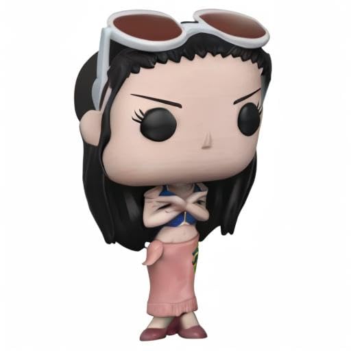 Funko Nico Robin One Piece collectible enhances a themed display.
