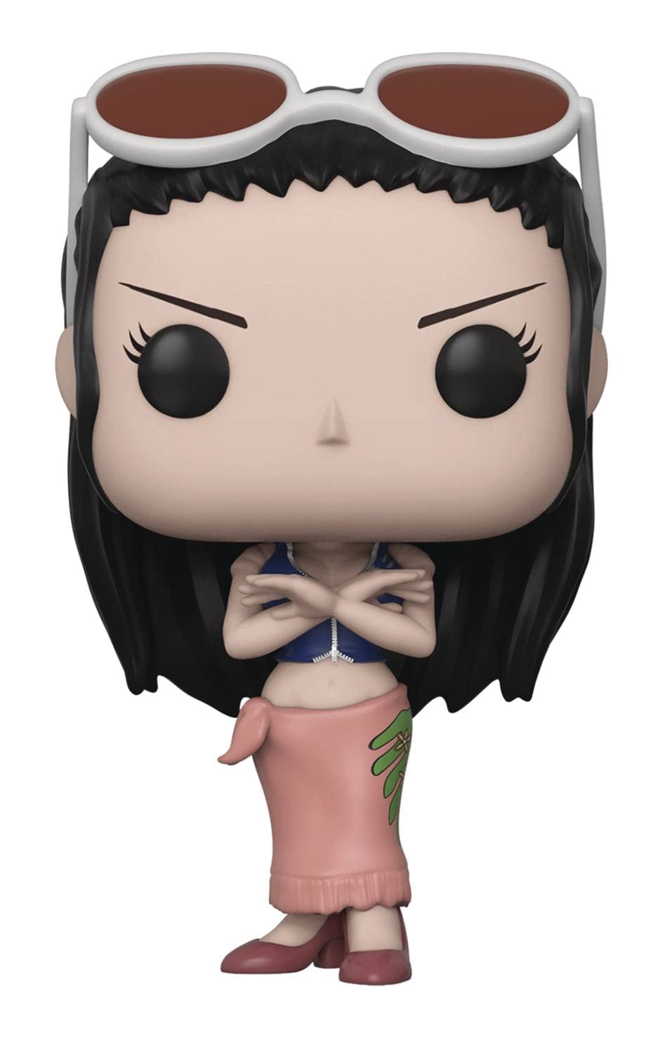 Funko Nico Robin push-lock tab reinforces the protector during handling.