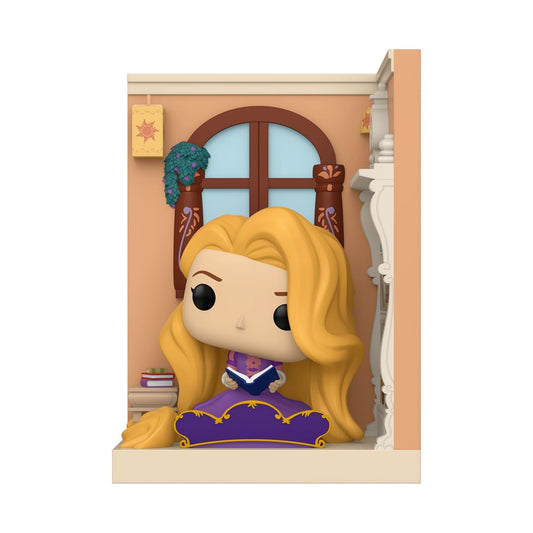 Funko Nooks Rapunzel on shelf highlights vivid colors and sculpted details.