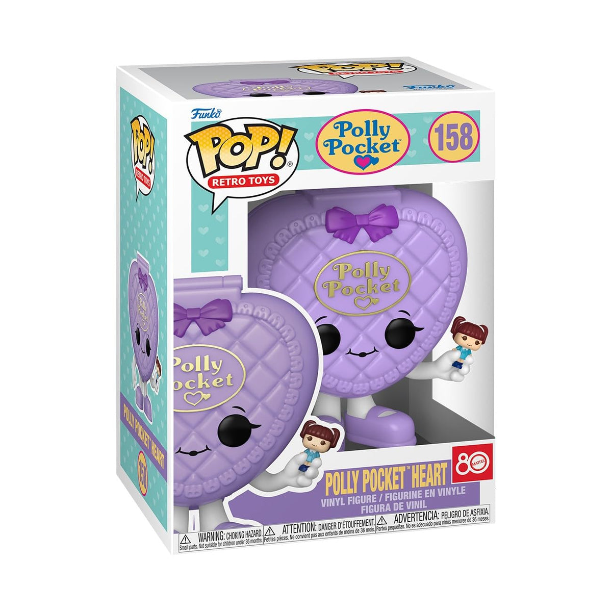 Funko Polly Pocket Heart front view vinyl figure for shelf display