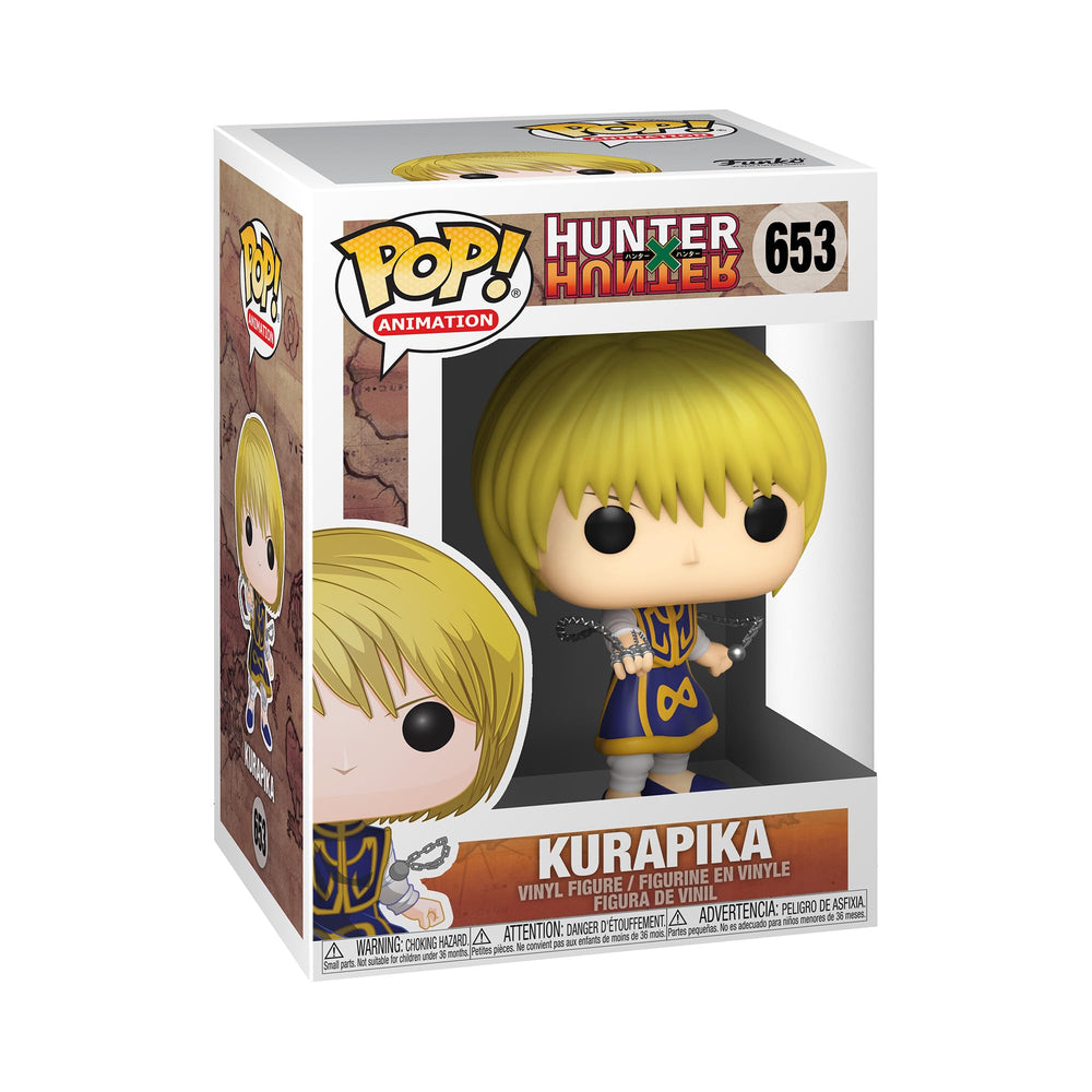 Funko Pop Kurapika figure ideal for display shelves and fans' collections.
