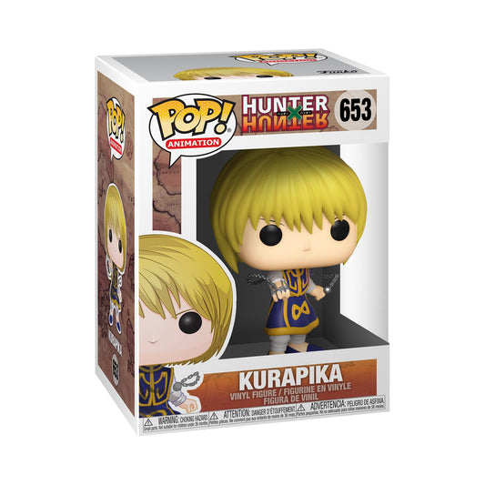 Funko Pop Kurapika figure ideal for display shelves and fans' collections.