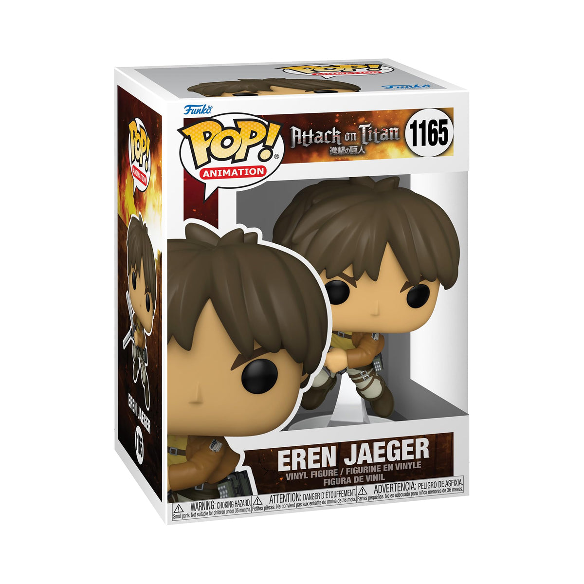 Funko Pop Attack on Titan Eren Jaeger front view figure for collection display