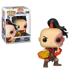 Funko Pop Avatar Zuko figure in display box, ideal for shelf display.