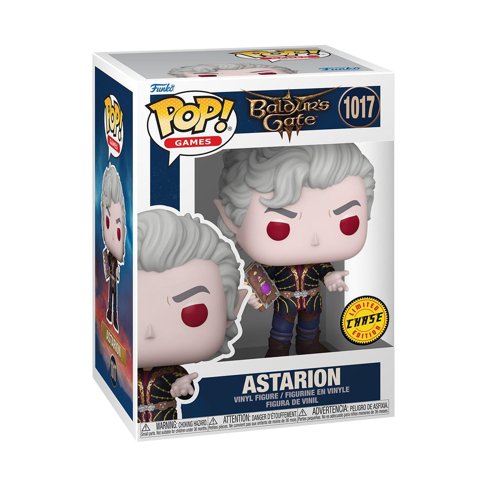 Funko Pop Baldur's Gate Astarion chase variant close-up for collectors