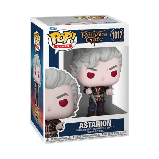 Funko Pop Baldur's Gate Astarion front view for desk display