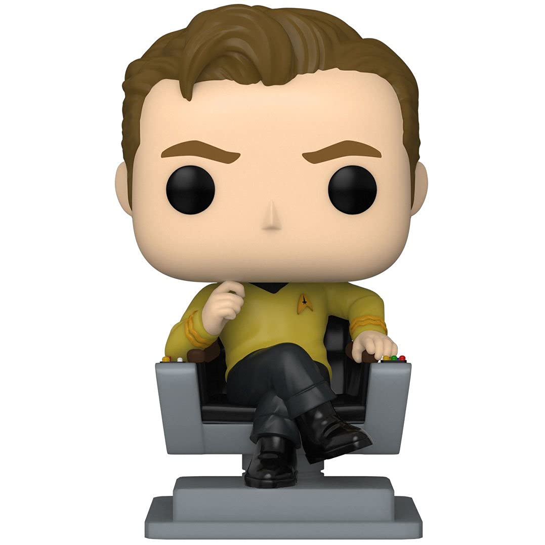 Stylized artwork view of Captain Kirk in Chair Funko Pop