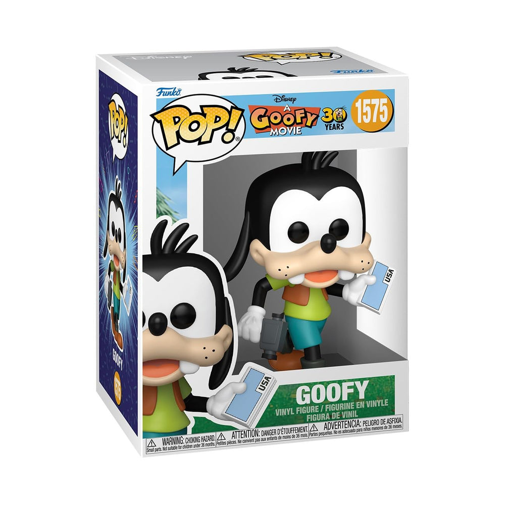 Funko Goofy figure from Disney, ideal for desk display and gifting.