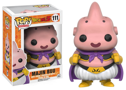 Majin Buu figure in window display packaging, ideal for gifting or keeping pristine
