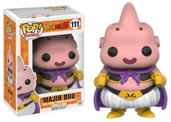 Majin Buu figure in window display packaging, ideal for gifting or keeping pristine