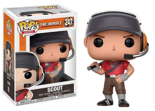 Funko Pop! Scout figure front view for Team Fortress 2 collectors, ideal for display.