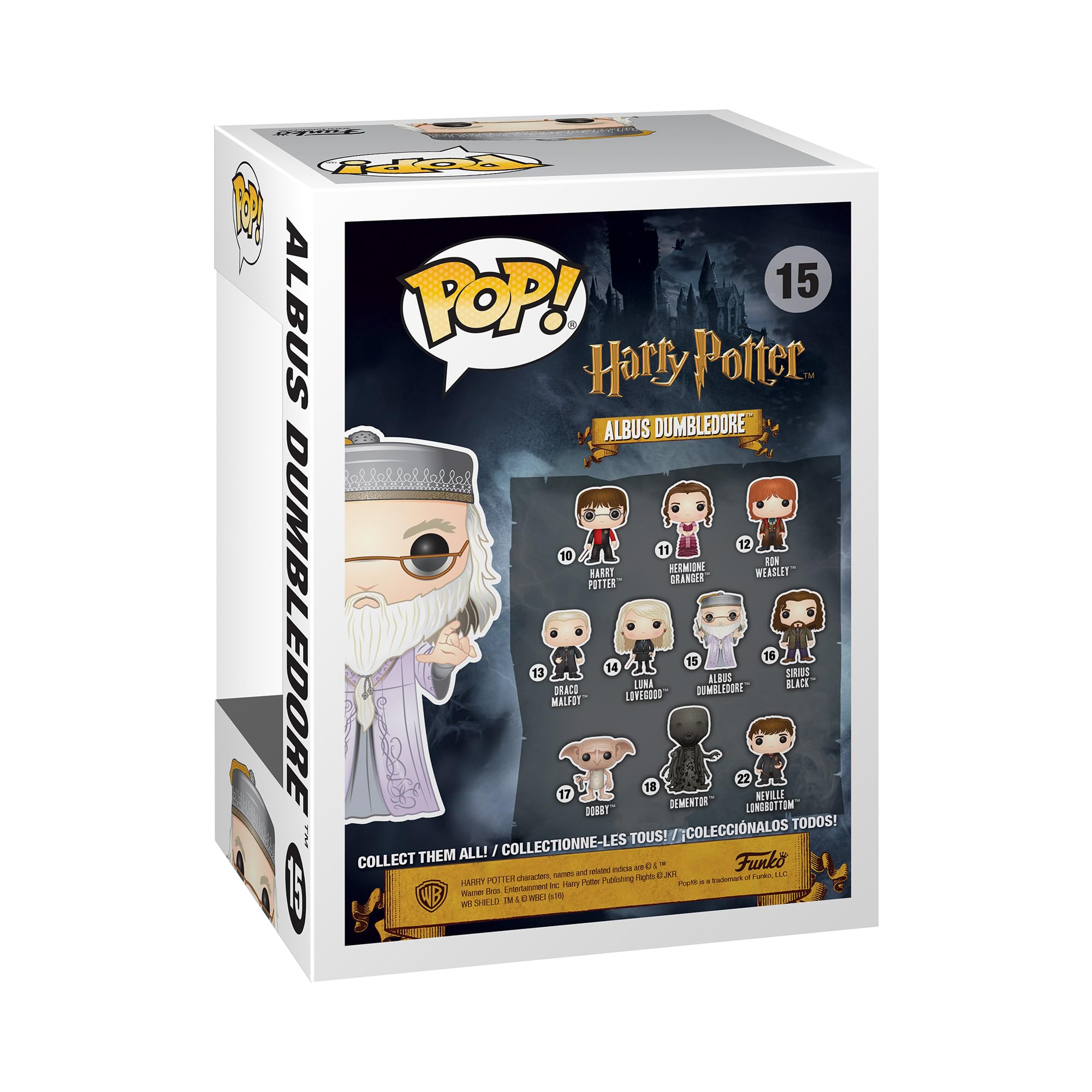 Funko Pop! Dumbledore collectible figure shown as a desk display piece.