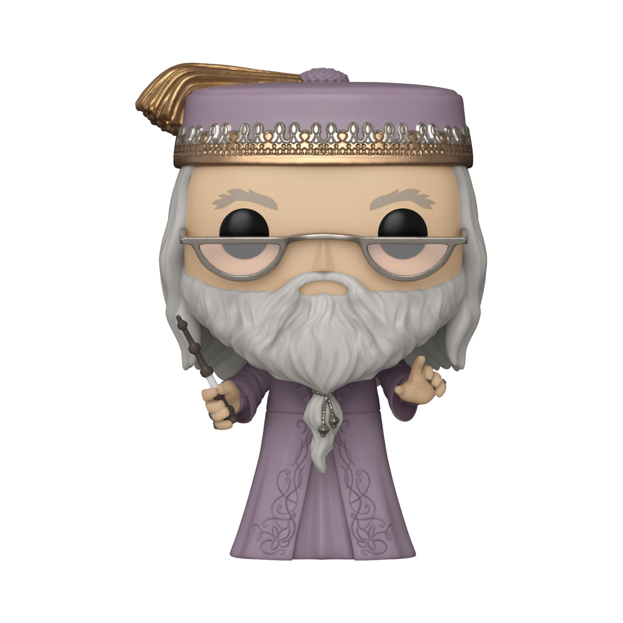 Funko Pop! Dumbledore side profile captures distinctive robes for shelves.